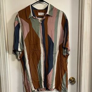 Topman Multicolor Striped Shirt